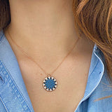 Collier Soleil (bleu)