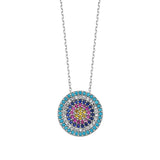 Collier Oeil (contour bleu)