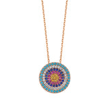 Collier Oeil (contour bleu)