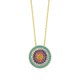 Collier Oeil (contour bleu)