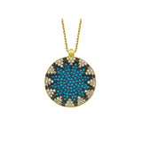 Collier Soleil (bleu)