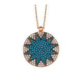 Collier Soleil (bleu)