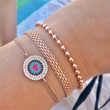 Bracelet Oeil (Contour Blanc)