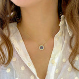 Collier Oeil (contour blanc)