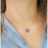 Collier Oeil (contour bleu)